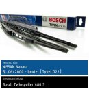 Bosch Scheibenwischer Nissan Navara [Type: D22], 06/2000...