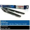 Bosch Scheibenwischer Nissan Note [Type: E11/E11E],...