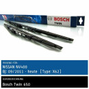 Bosch Scheibenwischer Nissan NV400 [Type: X62], 09/2011 bis heute, Twin Bügel-Scheibenwischer, Set: vorne