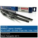 Bosch Scheibenwischer Renault Laguna I Grandtour [Type: A56/K56/S56], 02/1995 bis 02/2001, Twin Bügel-Scheibenwischer mit Spoiler, Set: vorne