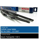 Bosch Scheibenwischer Suzuki Liana Sedan, 04/2002 bis...