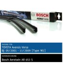 Bosch Scheibenwischer Toyota Avensis Verso [Type: M2], 05/2001 bis 11/2009, AeroTwin Flachbalken-Scheibenwischer, Set: vorne