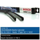 Bosch Scheibenwischer VW Volkswagen Beetle Cabriolet [Type: 5C7/5C8], 01/2013 bis heute, AeroTwin Flachbalken-Scheibenwischer, Set: vorne