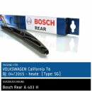 Bosch Scheibenwischer VW Volkswagen California T6 [Type: SG], 04/2015 bis heute, Heck-Scheibenwischer, hinten