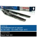 Bosch Scheibenwischer VW Volkswagen Golf III Cabriolet [Type: 1E7], 09/1993 bis 04/1998, Twin Bügel-Scheibenwischer, Set: vorne