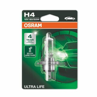 Original Osram Halogen-Lampe ,Typ H4 , Ultra Life , 1 Stück