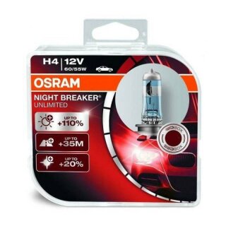 Original Osram Halogen-Lampe ,Typ H4 , Night Breaker Laser , 2 Stück