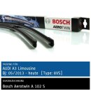Bosch Scheibenwischer Audi A3 Limousine [8VS], 05/2013 bis heute, AeroTwin Flachbalken-Scheibenwischer, Set: vorne