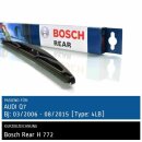 Bosch Scheibenwischer Audi Q7 [4LB], 03/2006 bis 08/2015, Heck-Scheibenwischer, hinten