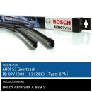 Bosch Scheibenwischer Audi S3 Sportback [8PA], 07/2008 bis 03/2013, AeroTwin Flachbalken-Scheibenwischer, Set: vorne