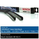 Bosch Scheibenwischer Chevrolet Aveo Hatchback [Type: KL1S/T250/T255], 02/2006 bis 12/2011, AeroTwin Flachbalken-Scheibenwischer, Set: vorne