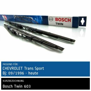 Bosch Scheibenwischer Chevrolet Trans Sport, 09/1996 bis heute, Twin Bügel-Scheibenwischer, Set: vorne