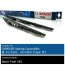 Bosch Scheibenwischer Chrysler Sebring Convertible [Type: JR], 01/2001 bis 09/2009, Twin Bügel-Scheibenwischer, Set: vorne
