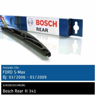 Bosch Scheibenwischer Ford S-Max, 03/2006 bis 01/2009, Heck-Scheibenwischer, hinten