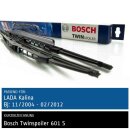 Bosch Scheibenwischer Lada Kalina, 11/2004 bis 02/2012, Twin Bügel-Scheibenwischer mit Spoiler, Set: vorne