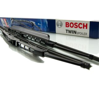 Bosch Scheibenwischer Mazda 626 [Type: GF], 05/1997 bis 07/2002, Twin Bügel-Scheibenwischer mit Spoiler, Set: vorne